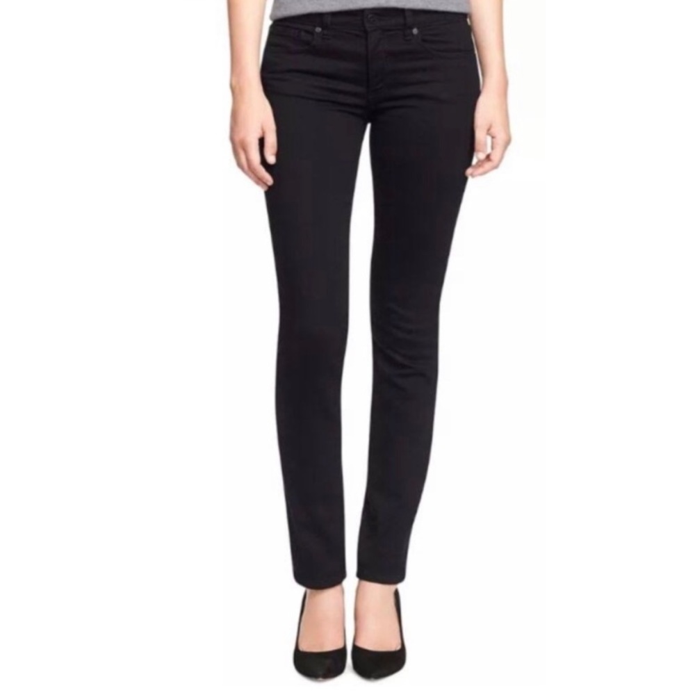 Tory Burch Black Straight Leg Ankle Jeans